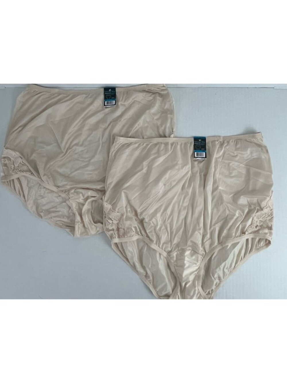 Vanity Fair Perfectly Yours Lace Nouveau Brief Panties FAWN 9 2XL NWT 2pr